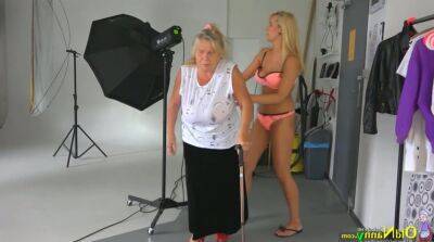 Old and young lesbians go wild after photo session on freefilmz.com