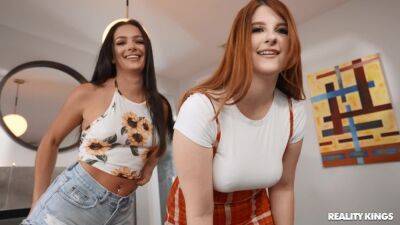 Amoral redhead and brunette babes memorable adult clip on freefilmz.com