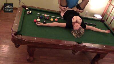 Pool Table Fuck Sexy Big Boob Wife In Heels Orgasms Hard on freefilmz.com