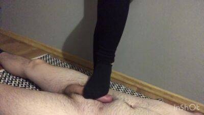 Girl Tramlling Balls Cbt In Black Socks on freefilmz.com