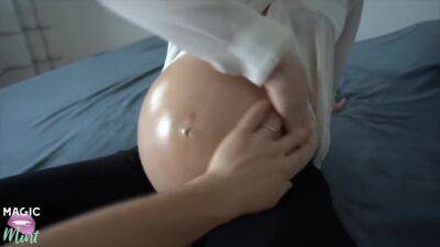 Great Cum On The Big Belly Of This Pregnant Beauty on freefilmz.com