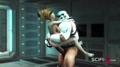 A sexy young hottie gets fucked by stormtrooper in the spaceships - Thailand on freefilmz.com