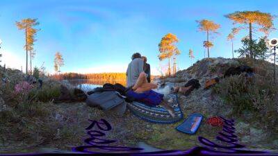 Sex On A Reindeer Skin Next To A Forest Lake - Rosenlundx - Vr 360 - 5 7k 30fps on freefilmz.com