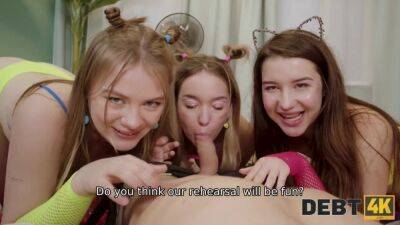 No Party Like a Fuck Party with Lesya Milk, Hazel Grace, Jolie Butt - POV threesome blowjob with young sexy babes on freefilmz.com