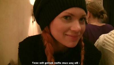 Flirty redhead with pigtails is ready to show her private parts - Russia on freefilmz.com