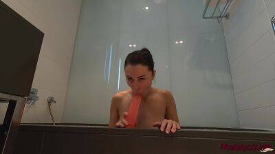 Sexy Babe Passionate Masturbate Pussy Sex Toy In Bathroom on freefilmz.com
