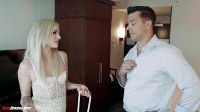 Slender blonde accepts being gagged before ruthless sex in a hotel room on freefilmz.com