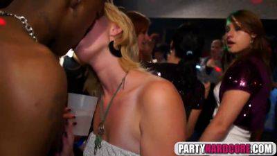 Hot party girl takes a bottle of champagne up her ass in a wild group sex orgy on freefilmz.com