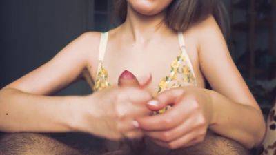 Beauty In Beautiful Lingerie Jerks Off Her Boyfriend. Passionate Handjob From A Young Milf on freefilmz.com