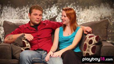 Amateur Redhead And Bf First Time Threesome With A Bise on freefilmz.com