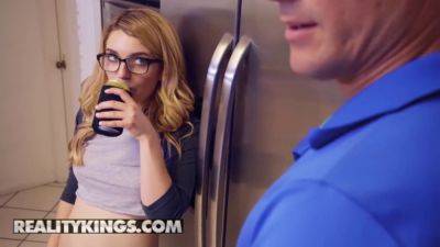Abby Adams gets her tight blonde ass drilled hard by Sean Lawless in Slurping Teen Reality Kings on freefilmz.com