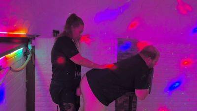 Pegging Doggy With A Huge Dildo At The Party - Germany on freefilmz.com
