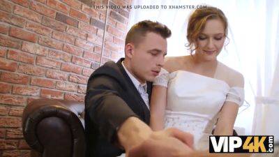 Hot young bride gets plowed by rich dude on wedding day for cash on freefilmz.com