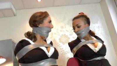 Gina and ruby taped up in chair - Britain on freefilmz.com
