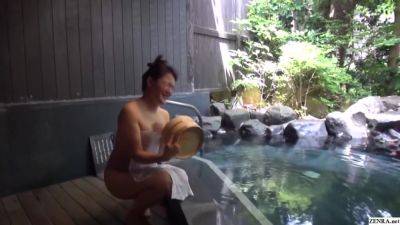 Pale and voluptuous mature Japanese wife secret hot springs fling - Japan on freefilmz.com