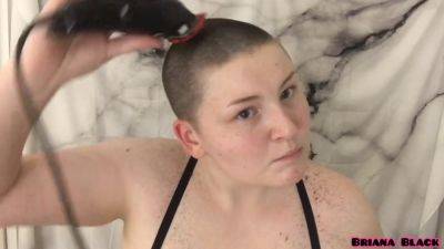 All Natural Babe Films Head Shave For First Time - Big tits on freefilmz.com