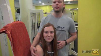 Redhead teen in palestra indulges in a wild POV blowjob with a hung dude on freefilmz.com