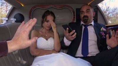 Latina bride fucks with her father-in-law in the back of the limo on freefilmz.com