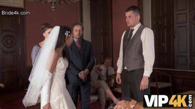 VIP4K. Couple starts fucking in front of the guests after wedding ceremony on freefilmz.com