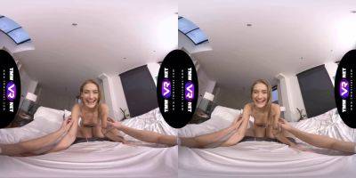 Tiffany Tatum's petite body bounces on a hard rod in virtual reality on freefilmz.com