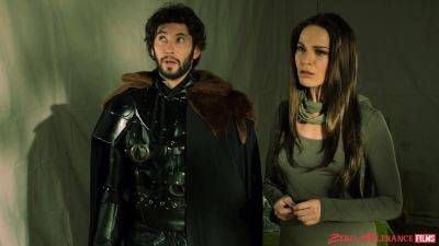 John Snow fucks her brains out and comes on her tits on freefilmz.com