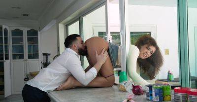 Ass licked and soaked in sperm after precious interracial on freefilmz.com