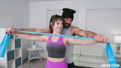 Superb wife fucked by her personal trainer and juiced like a whore on freefilmz.com