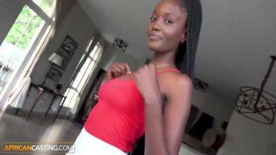 Skinny Natural Ebony Babe Enjoys Model Casting With Bwc on freefilmz.com