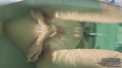 Hot Teen Kapri Smoking Then Underwater Pussy Cam Closeups Of Dildo Play on freefilmz.com