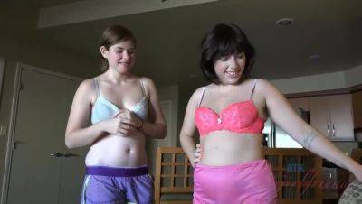 A hairy vacation: Lara Brookes and Simone Delilah share a creampie in a lesbian encounter on freefilmz.com