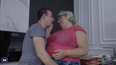 Curvaceous Grandma Babet with Large Breasts and Booty Gets Nailed! on freefilmz.com