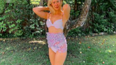 Latvian Babe Eyla Strips Naked Outdoors With Big Tit Blonde And Casey Nohrman - Latvia on freefilmz.com