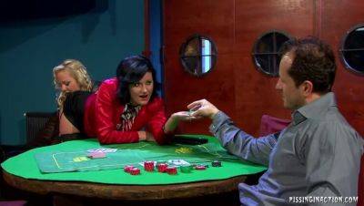 Poker Night Pee Party: Sharka Blue & Celine Noiret on freefilmz.com