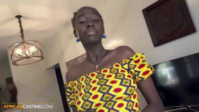 Dark Skin Black Babe Busted Open In Job Interview - African Casting on freefilmz.com