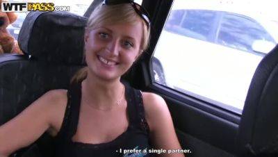 Blonde Teen's Car Threesome: Deepthroat, Facial, and Outdoor Action with Vova and Zoya on freefilmz.com