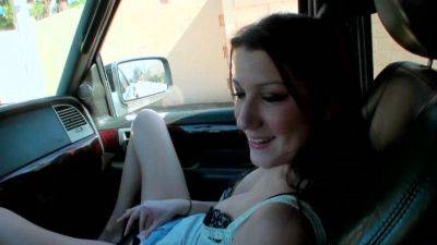 Slender Madison fuck in the car - Madison on freefilmz.com