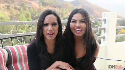 Brunette lesbians in sexy lingerie fingering - Fettered By The FemmeDom - Cindy Starfall on freefilmz.com