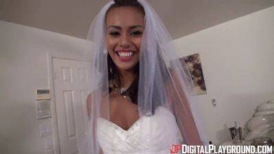 Janice Griffith's wedding dress will get you hard & ready for a wild anal session! on freefilmz.com