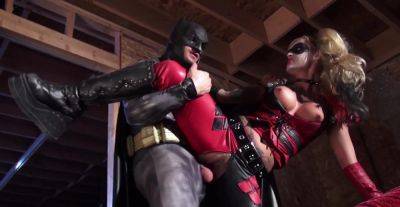 DC series with Batman tearing Harleyqueen's pussy in insane positions on freefilmz.com