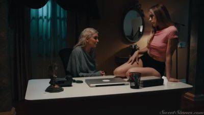 Lesbian Encounter: Blonde & Brunette (MILF) on freefilmz.com
