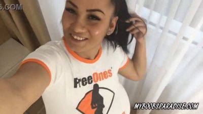 Helen Star's Huge Tits Bounce While Taking a Selfie on freefilmz.com