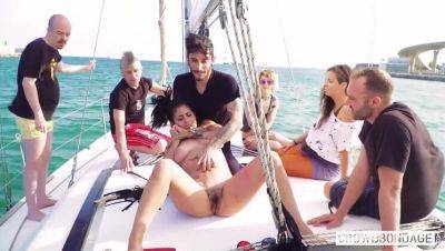 First Time BDSM Action: Spanish Aisha's Big Tit Threesome on a Boat - Spain on freefilmz.com
