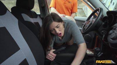Adorable babe fucks with her driving instructor and loves it on freefilmz.com
