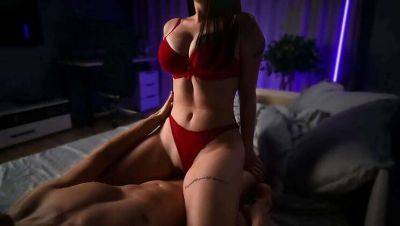 Sexy GF Alice in Red Lingerie Gets Filled During Intense Romantic Encounter on freefilmz.com