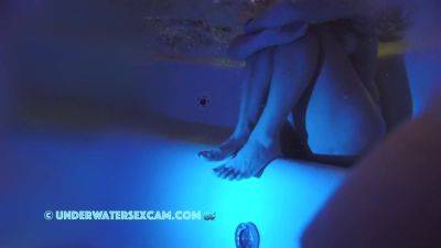 The Lonely Blue Light Tries To Illuminate Her Beautifully Shaved Pussy on freefilmz.com