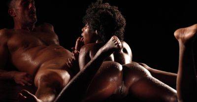 Energized ebony combined precious perversions in a hot erotic show on freefilmz.com