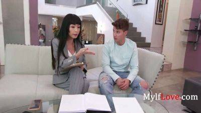 Asian Step-Mom Fixes His Complaints with Sex - MylfLove on freefilmz.com