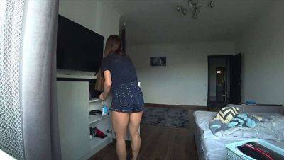 Husband's Friend Fucks Wife on Couch before His Arrival. Genuine Cheating on freefilmz.com