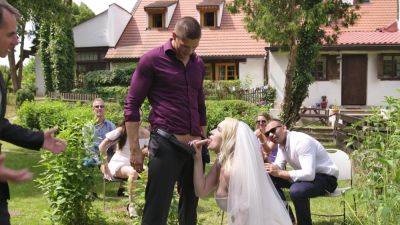 Aroused blonde bride turns wedding party in hard perversions on freefilmz.com