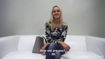 Czech blonde, Veronika is moaning from pleasure while getting fucked during a porn video casting - Czech Republic on freefilmz.com